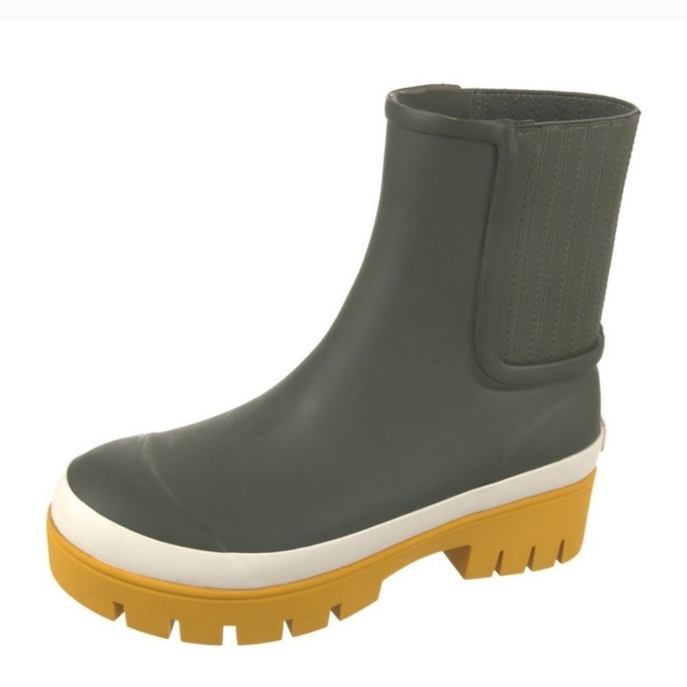 Tory Burch hurricane Chelsea Boot leccio chunky heel rain boot sz 8 NEW